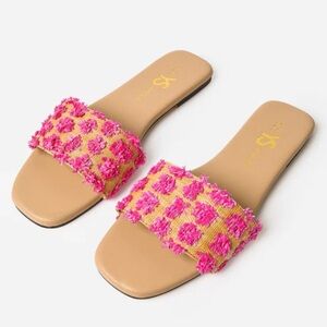 🌟NWOB🌟 Yosi Samra Reese Raffia Slide Sandals - Size 7